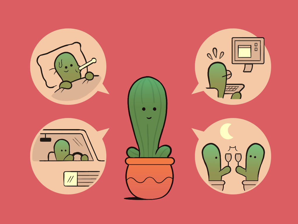 Illo for dry january about saying no to drinking