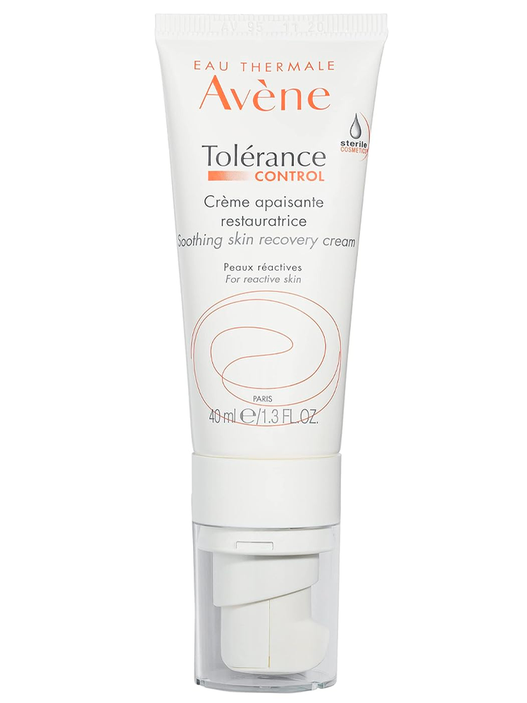 Avène Tolerance Control Soothing Skin Recovery Cream in branded tube component on a white background