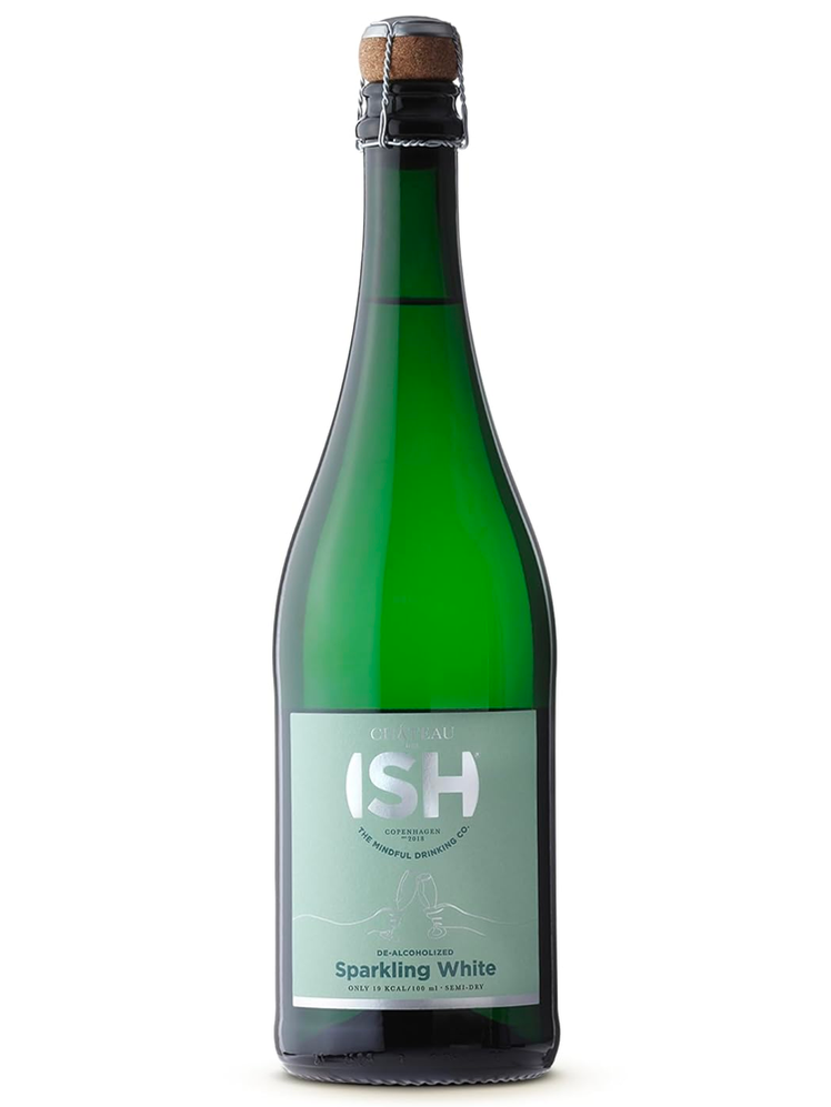 ISH Sparkling Non-Alcoholic White on a white background