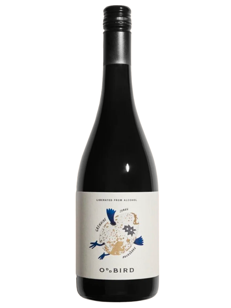 Oddbird GSM Non-Alcoholic Red Wine on a white background