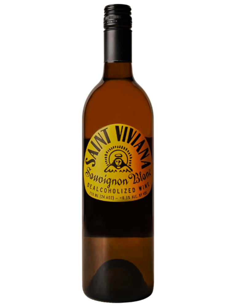Saint Viviana Non-Alcoholic Sauvignon Blanc on a white background